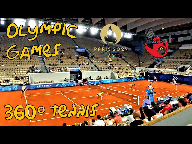 OLYMPICS 🏅 Paris 2024 - TENNIS 🎾 (Doubles - UKRAINE vs USA) 360° VR