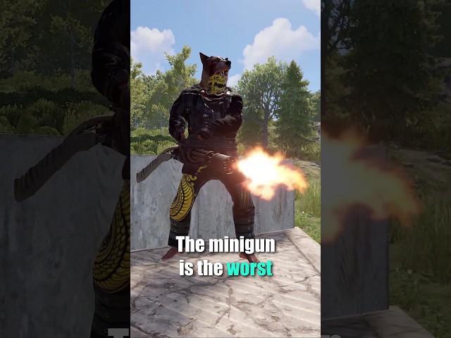 The Minigun is the WORST BEST Gun in Rust! #rust #rustshorts #rusttips