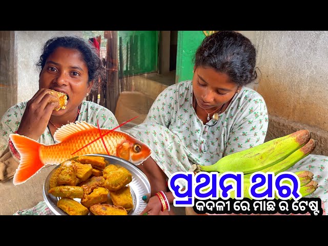 Banana fish || କଦଳୀ ରେ ମାଛ ତୁଣ କେମିତି ହେଲା ।। village tribal life