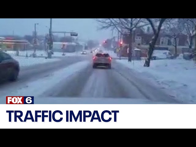 Snow impacts Wisconsin road conditions Wednesday afternoon | FOX6 News Milwaukee