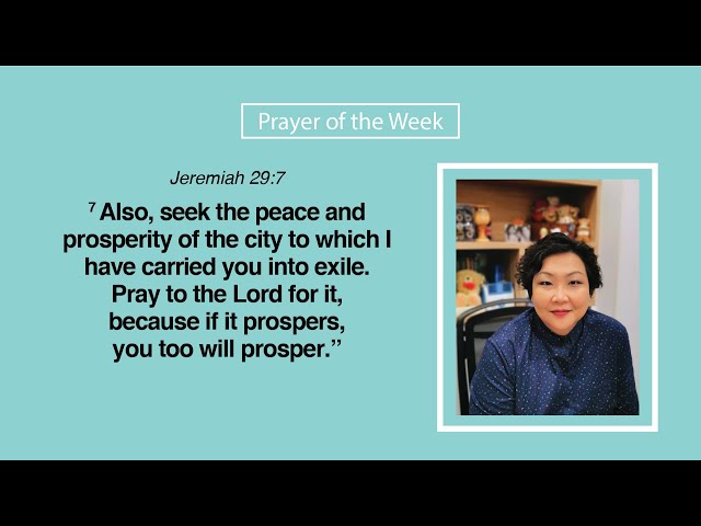 Prayer of the Week  (10 August 2020)   |   TPMC