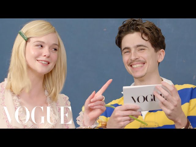 Timothée Chalamet & Elle Fanning Answer Rapid-Fire Questions | Off the Cuff | Vogue