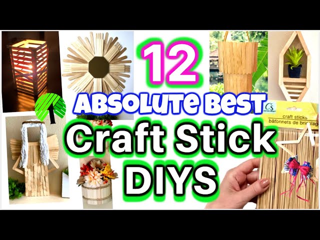 12 AWESOME CRAFT STICK DIYS/ Popsicle Stick Projects/Dollar Tree DIY/Craft Sticks/ Paint Stick DIYS