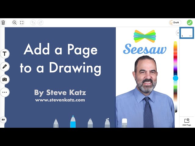 Add a Page to a Drawing in Seesaw