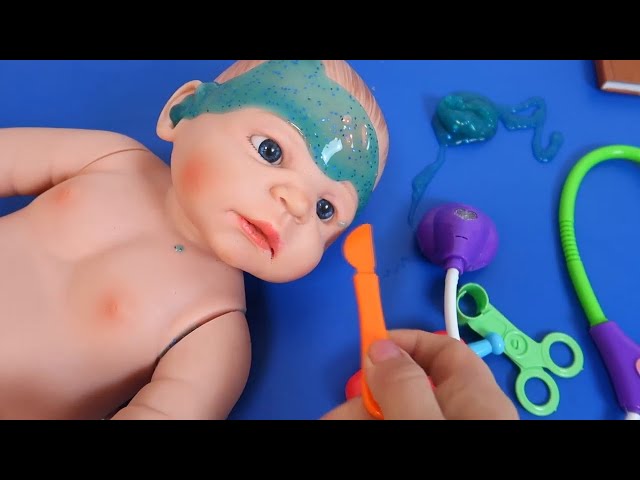 ASMR  satisfying Doctor's box set--Baby Alex got sick-reborn treatment for colds