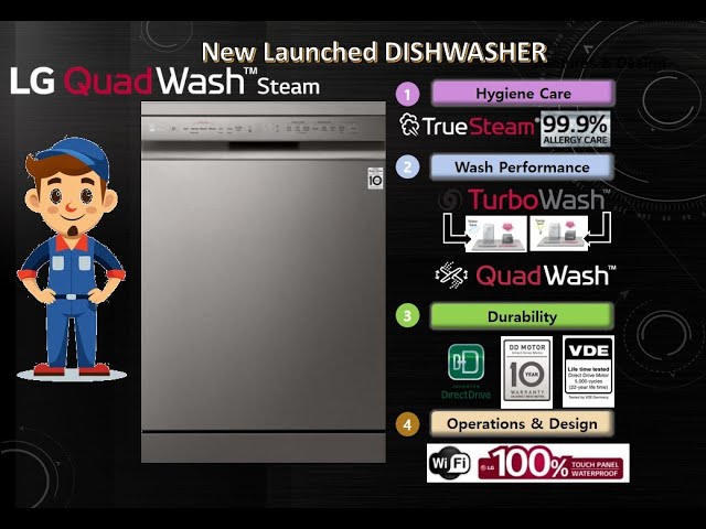 DISHWASHER TRUE STEAM TECHNOLOGY! LG DFB424/DFB532 Dishwasher Unboxing & Review  Installation, Demo