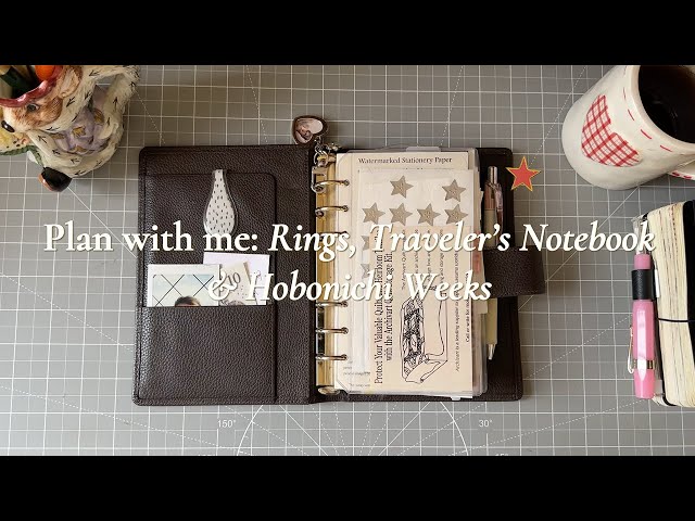 Jan 2025 plan with me | Rings, Traveler’s Notebook, Hobonichi Weeks