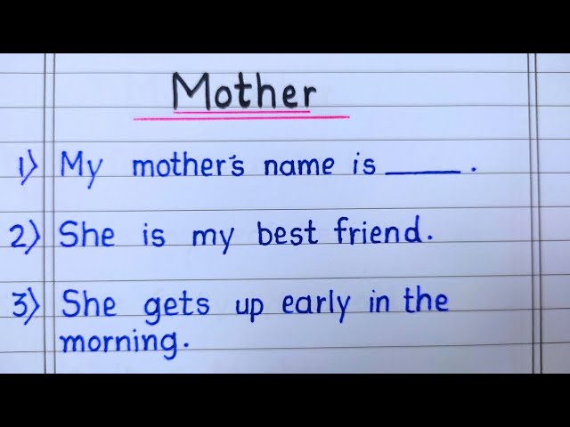 My mother essay in english | 10 lines on my mother | Essay on my Mother