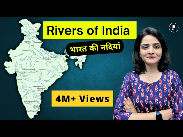 Rivers of India part 1 (भारत की नदियां) on India Map (भारत का मानचित्र) - PART 1