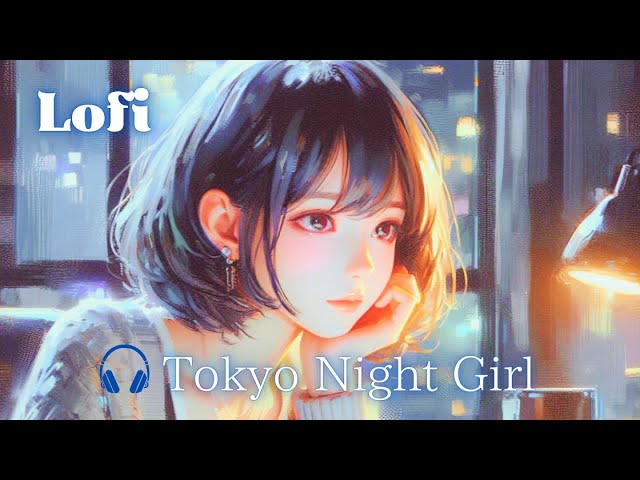 Chill Beats📝Study with me BGM💙🎧[ Tokyo Night Girl ] #shorts