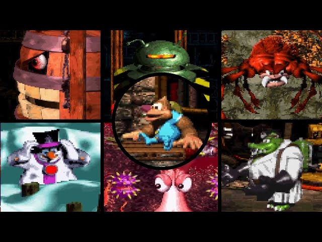 Donkey Kong Country 3: Dixie Kong's Double Trouble (1996) - All Bosses (original format TV HD 60ᶠᵖˢ)