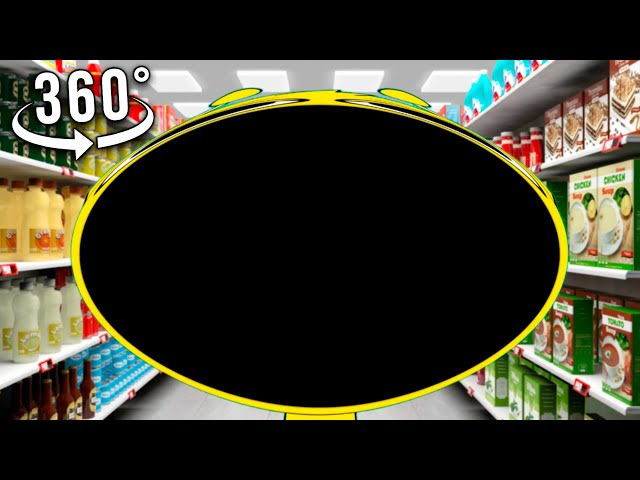 SUPER MEGA BIG POP - Supermarket in 360° Video Animation | VR /4K