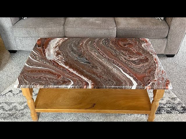 Acrylic Poured: How to Create a Coffee Table from scratch!