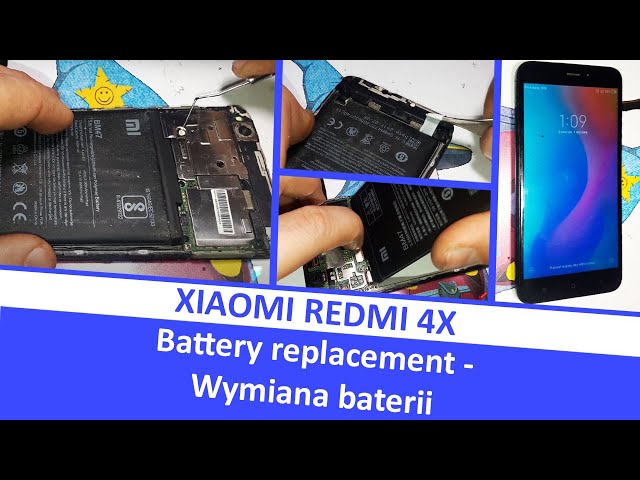 Xiaomi Redmi 4x - wymiana baterii - battery replacement