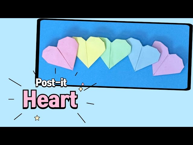 [Origami] Postit Heart I How to Make a Heart with Post-it