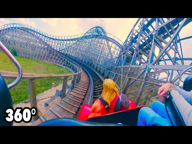 Cu Chulainn (Emerald Park) - VR ONRIDE - 360° wooden roller coaster POV