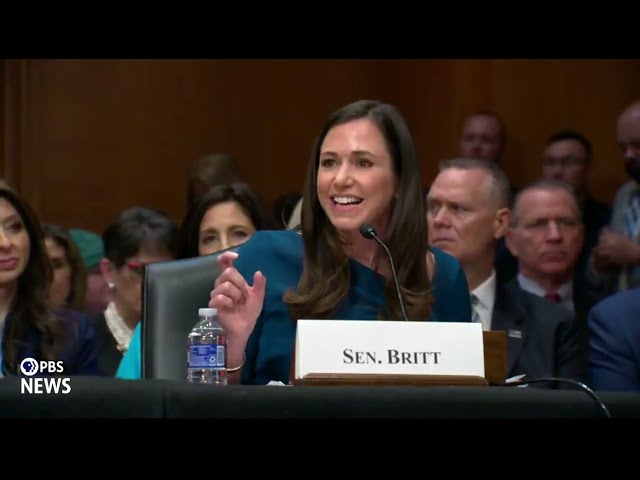 WATCH: Sen. Britt endorses McMahon in her confirmation hearing | Trump confirmation hearings