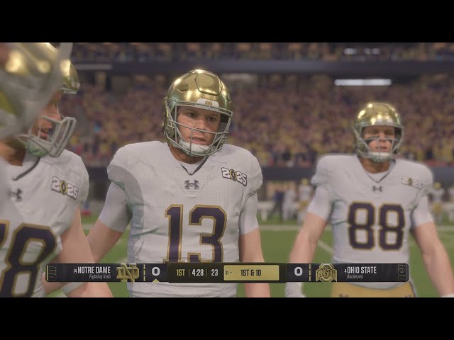 EA SPORTS College Football 25 Mock National Championship Game Between Notre Dame And Ohio State