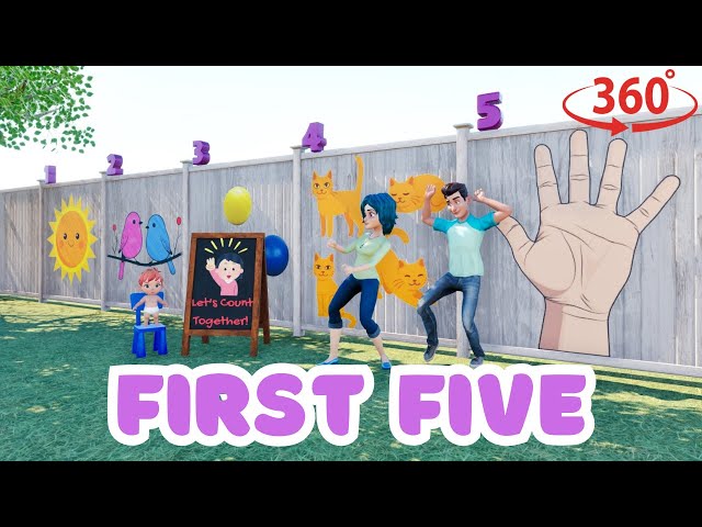 🎥 🎉 Learn Numbers 1 to 5 in a Fun 360° Adventure! 🔢✨ (Look Around!)