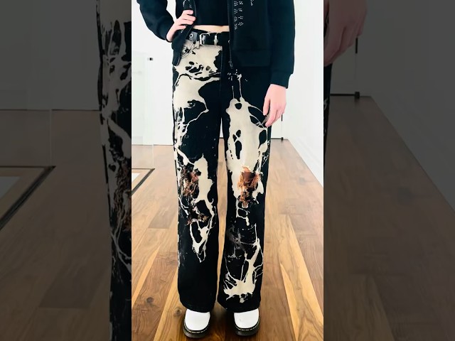 bleach paint jeans with me!