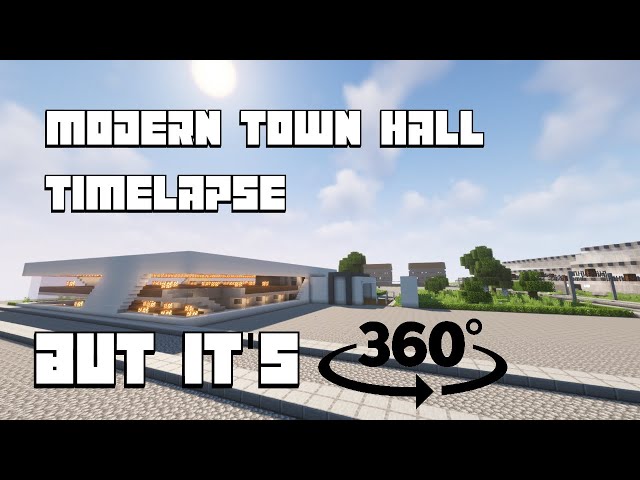 Modern town hall in Minecraft but it's 360°