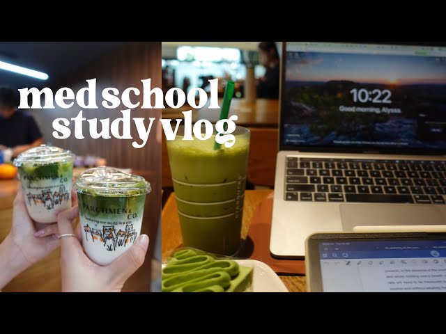 med school study vlog 🍊 | matcha and pilates, chinese new year, insulin and diabetes lectures