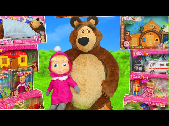 Masha and the Bear Dolls and Playhouse for Kids