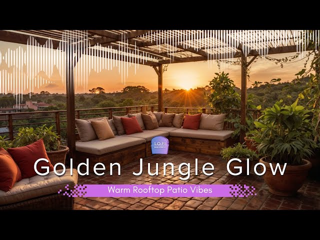 Golden Jungle Glow | Warm Rooftop Patio Vibes