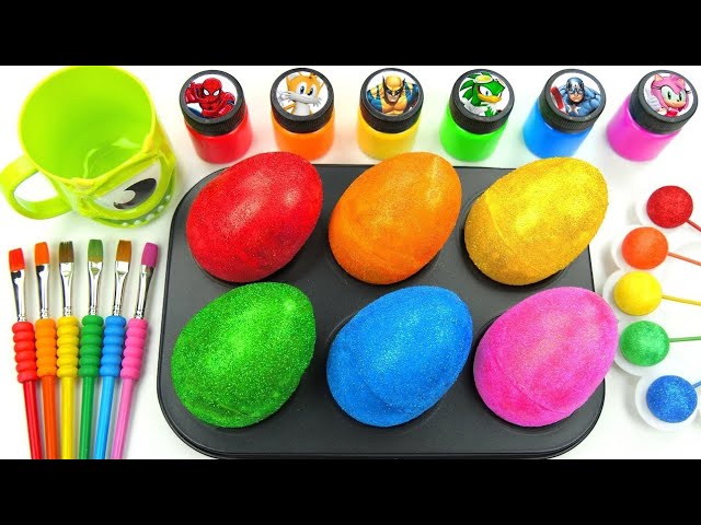 Satisfying Video Rainbow Mixing All Lollipop & Color EGGS From My Rainbow Magic Candy & Cutting ASMR