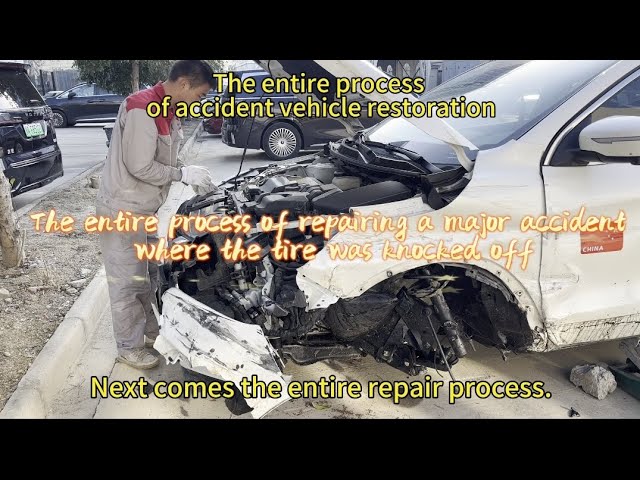 The entire repair process for a Nissan Qashqai tire that has been knocked off