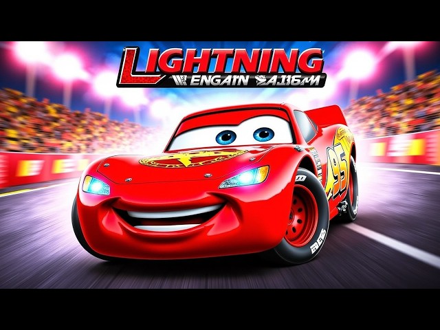 Lightning Mcqueen Toys race Track ! LIGHTNING MCQUEEN Speeds Around the Track !