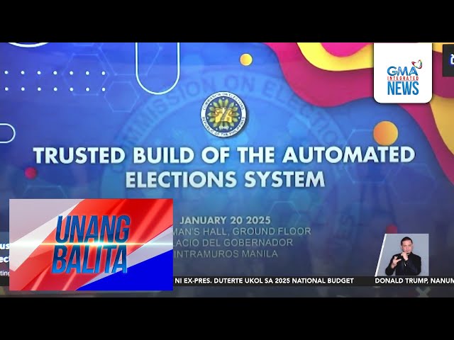 Comelec, muling nagsagawa ng trusted build sa election management system;... | Unang Balita