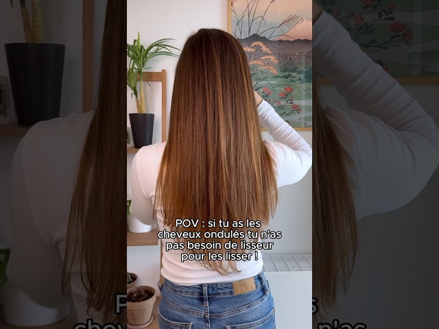 Lisser ses cheveux sans chaleur 🌟 #cheveux (explication en commentaire)