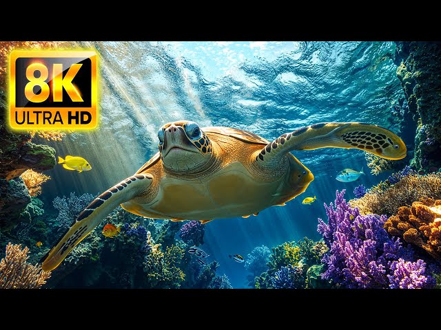 Aquarium 8K (UHD Video) – Discover the Tranquil Wonders of the Ocean with Soothing Music