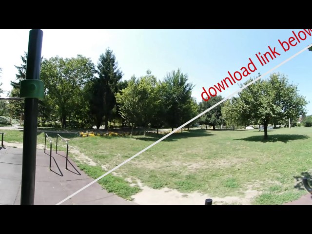 360 VR healthy life, streetgym in the park  - STOCK FOOTAGE - STOCK VIDEO