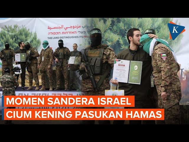 Potret Sandera Israel Cium Kening Anggota Brigade Al Qassam