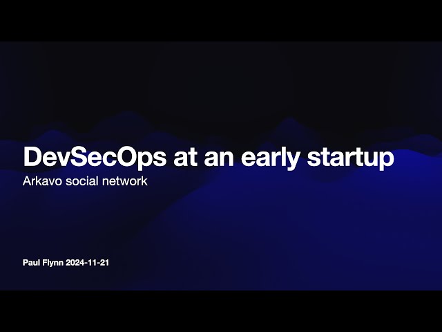 DSOMM DevSecOps at an early-stage startup