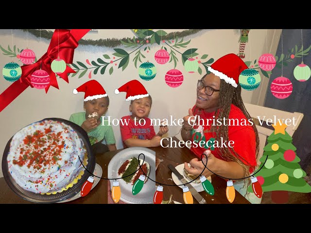 Vlogmas: Making and Decorating Christmas Red Velvet Cheesecake pt 1