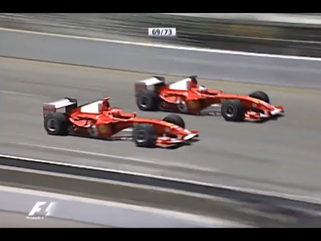 The Greatest, most eargasmic race restart in F1 History! [Indianapolis 2004]