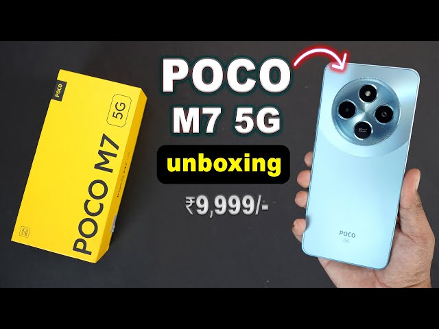 POCO M7 5G Unboxing, Camera, Gaming | Best 5G Smartphone under 10000