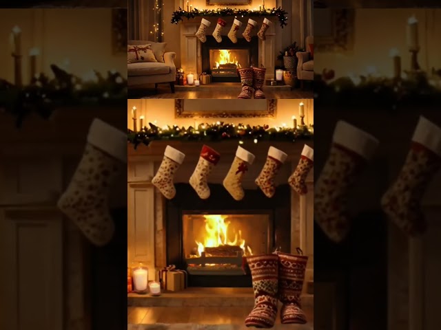 🎄 Peaceful Christmas Music Playlist with Fire Crackling Sounds of the Fireplace 🔥 #holidaysongs