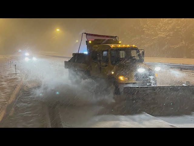 Snowplow crews work to clear streets in northwest Florida after winter weather