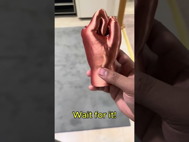 This 3D Printed Collapsing Hand Has a Surprise! 🖐️🤯 #3dprinting  #3dprinter #diy #toys #handmade