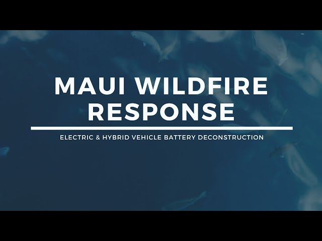 Electric and Hybrid Vehicle Battery Deconstruction on Maui