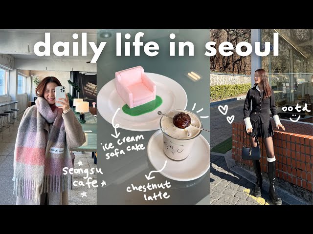 seoul vlog 🇰🇷 seollal holiday, unique sofa cake, new plants, home cooking, our cozy home ❤️