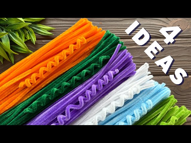 4 IDEAS 💥 Easy Pipe Cleaner Crafts Pipe Cleaner Chenille Decoration Ideas