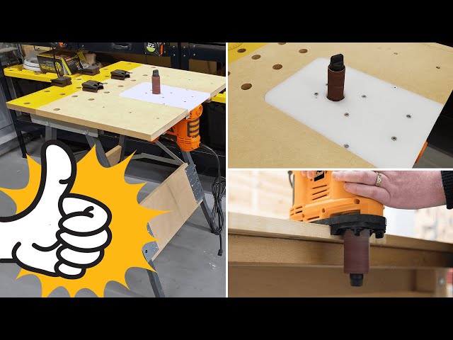 Adding Oscillating Spindle Sander Functionality to the Harbor Freight Folding Workbench