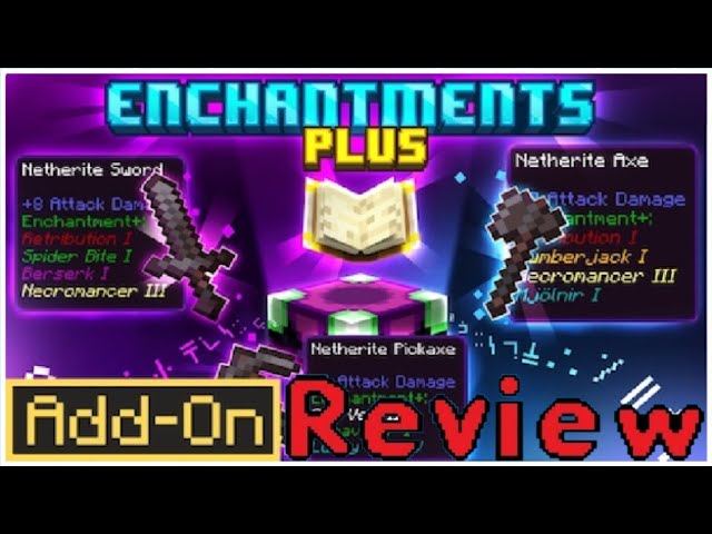 Minecraft Bedrock addon mod review Enchantments Plus