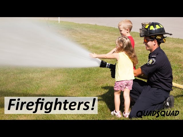 Real Life Firefighters!!  A Trip to the Fire Station for Kids.