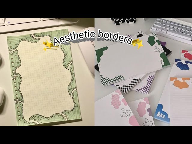 aesthetic borders design ideas for project 💫 part 1